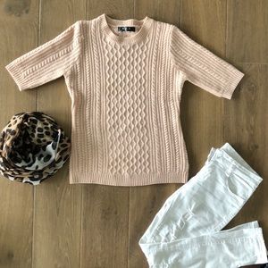 Rose Blush 3/4 Sleeve Sweater